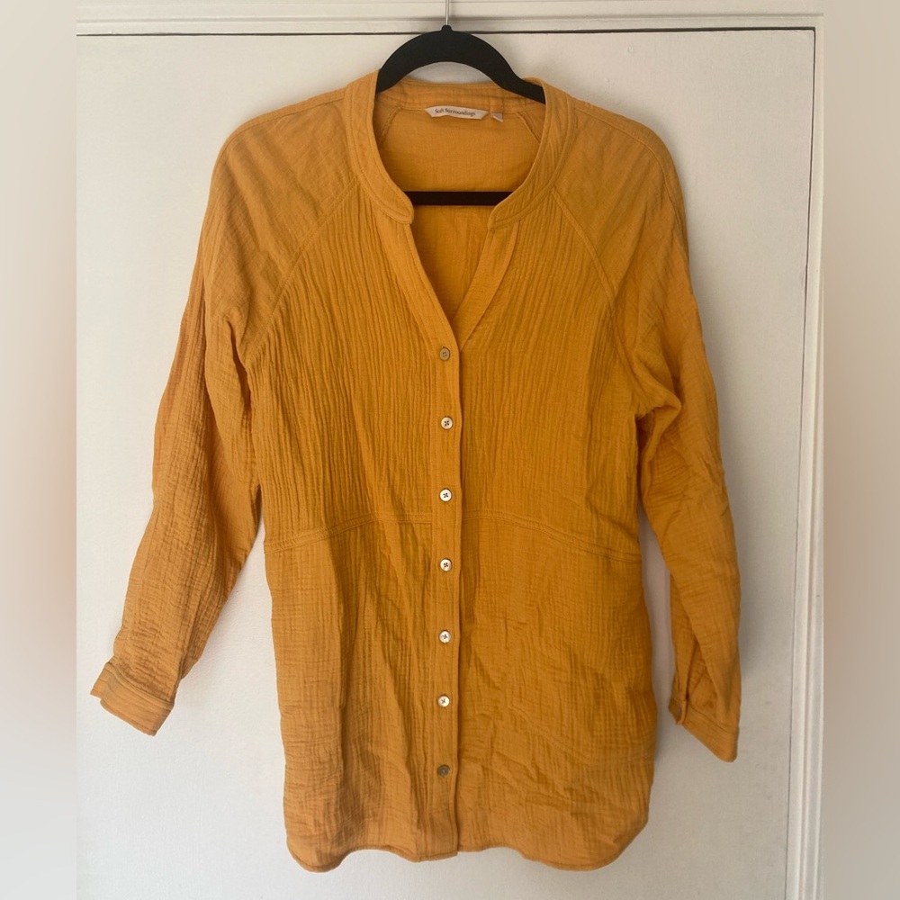 Soft Surroundings Golden Blouse